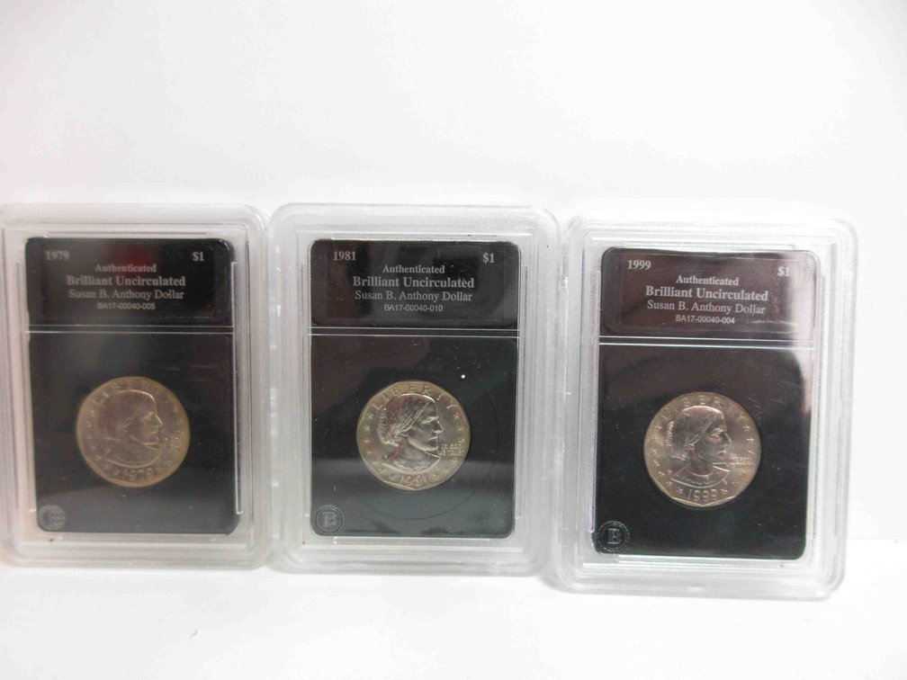 (3) BU Susan B. Anthony dollars