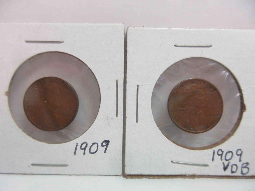 1909 & 1909-CDB Lincoln wheat cents