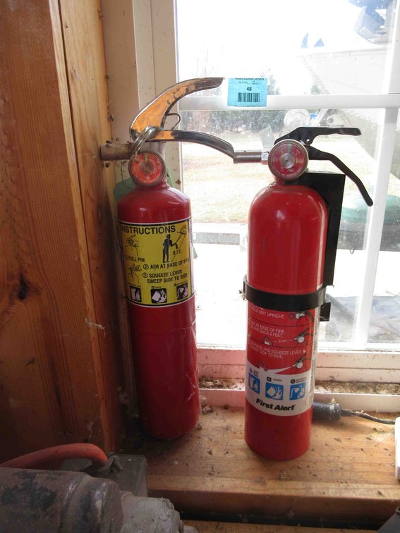 (2) Small fire extinguishers