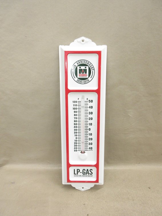 Reproduction metal 50th Anniversary 1926-1976 Midland LP-GAS wall thermometer