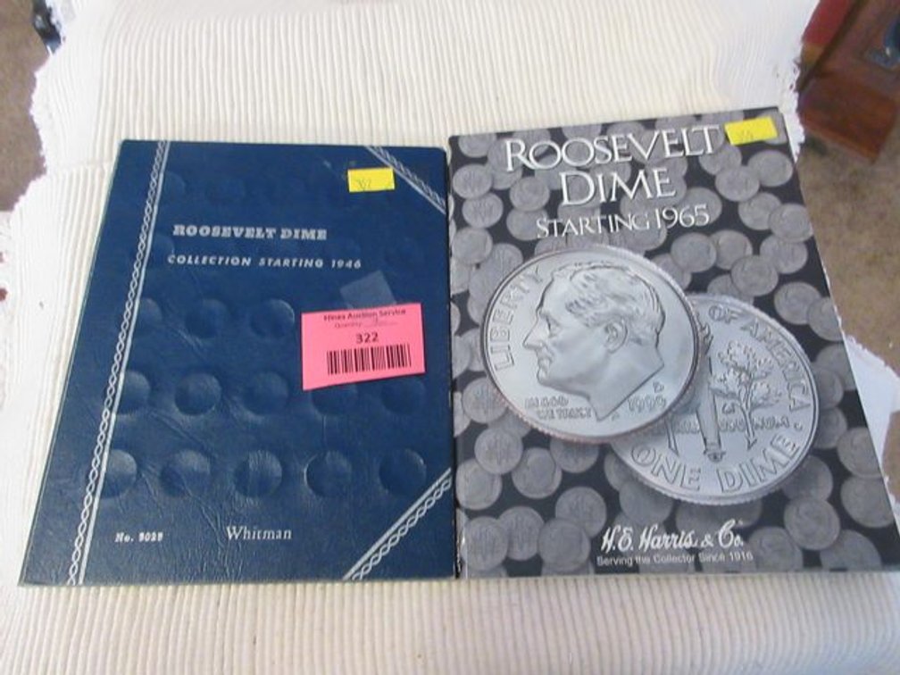 (2) Books of Roosevelt dimes (no silver)