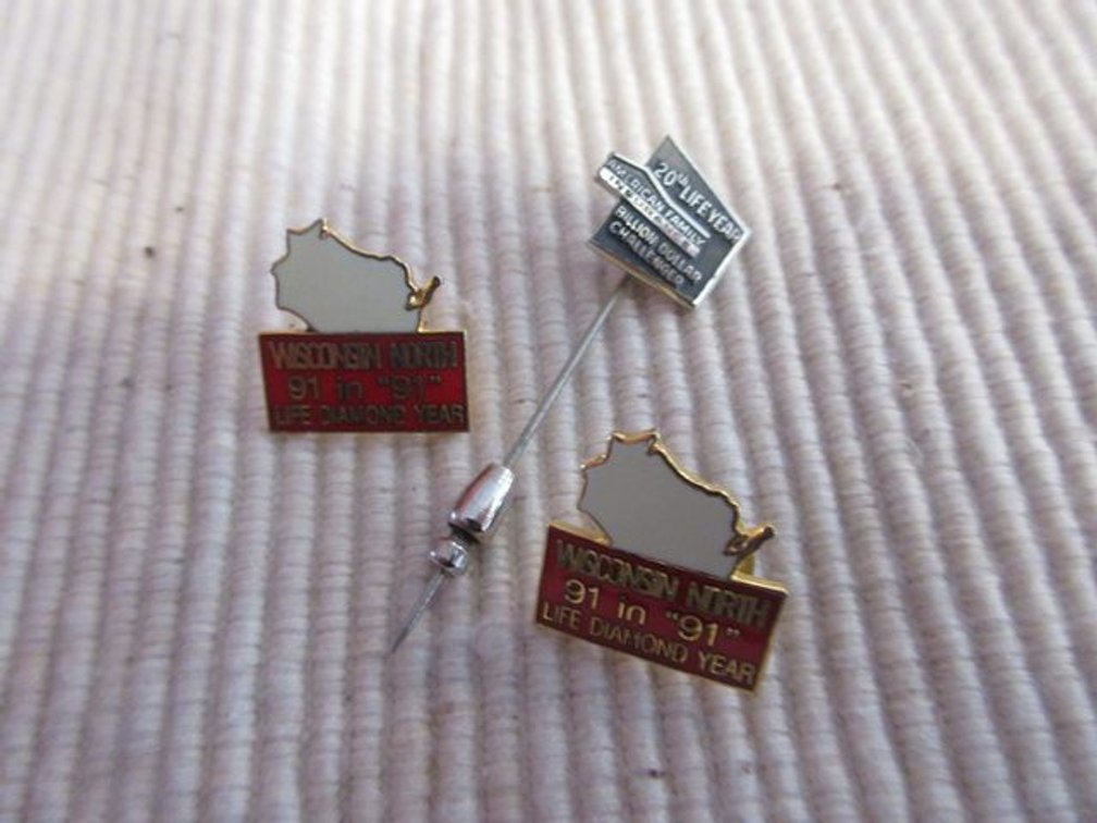 (3) American Family pins and tie pin