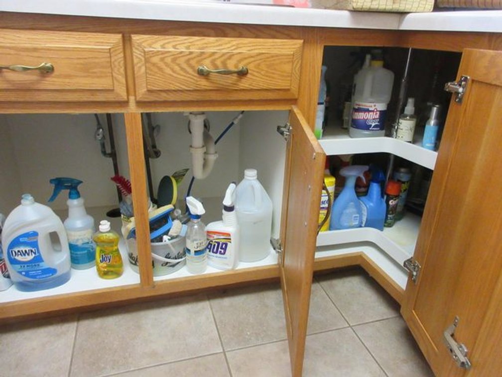 Contents of (2) lower cabinets
