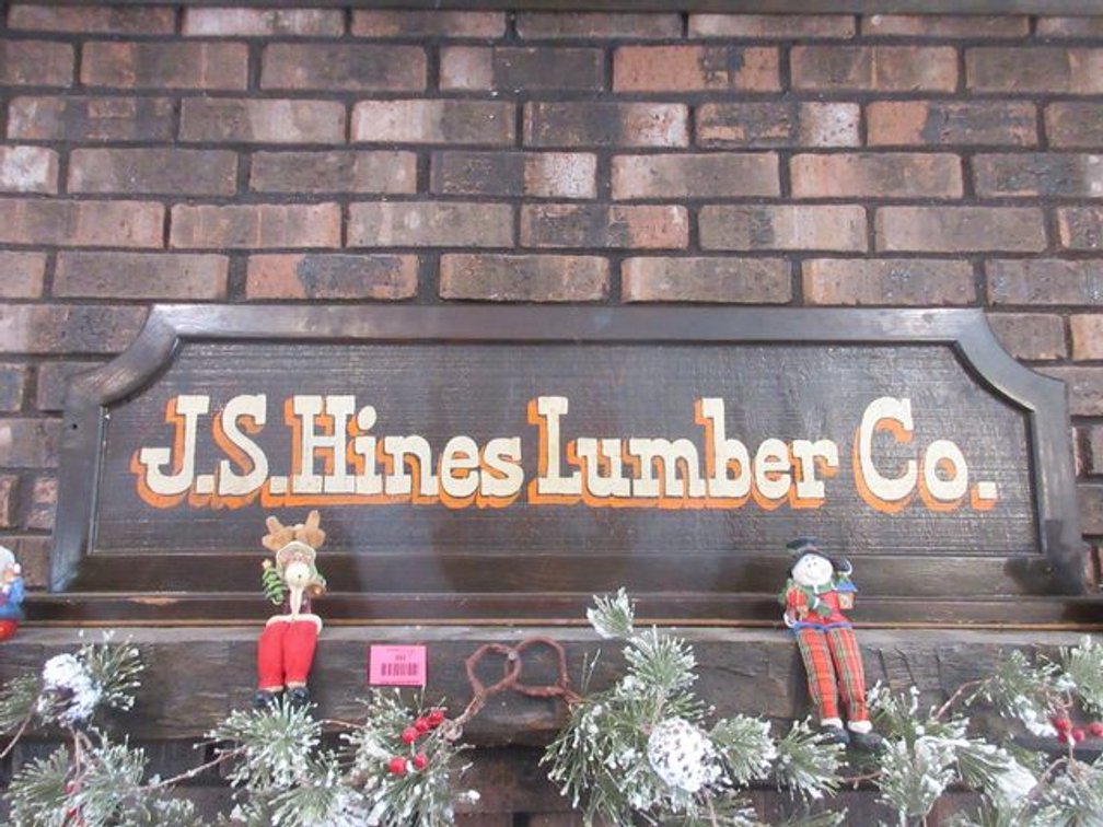 Vintage hand painted 2-sided sign