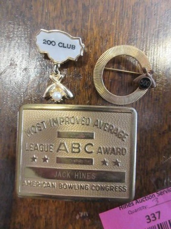 Group of bowling collectibles