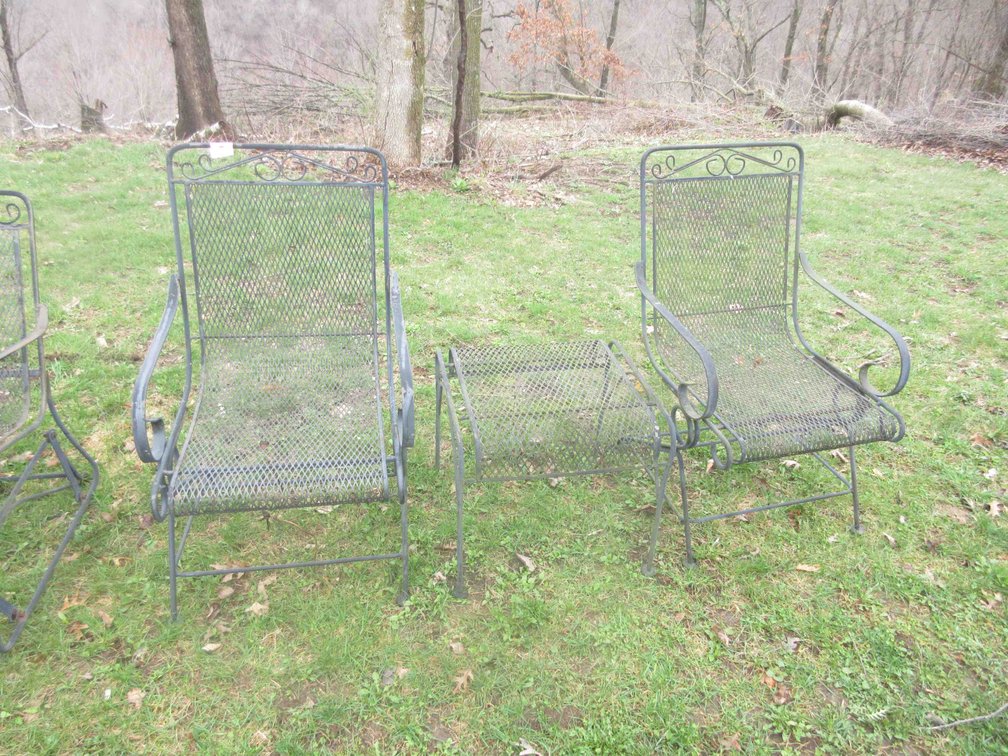 Metal mesh patio set