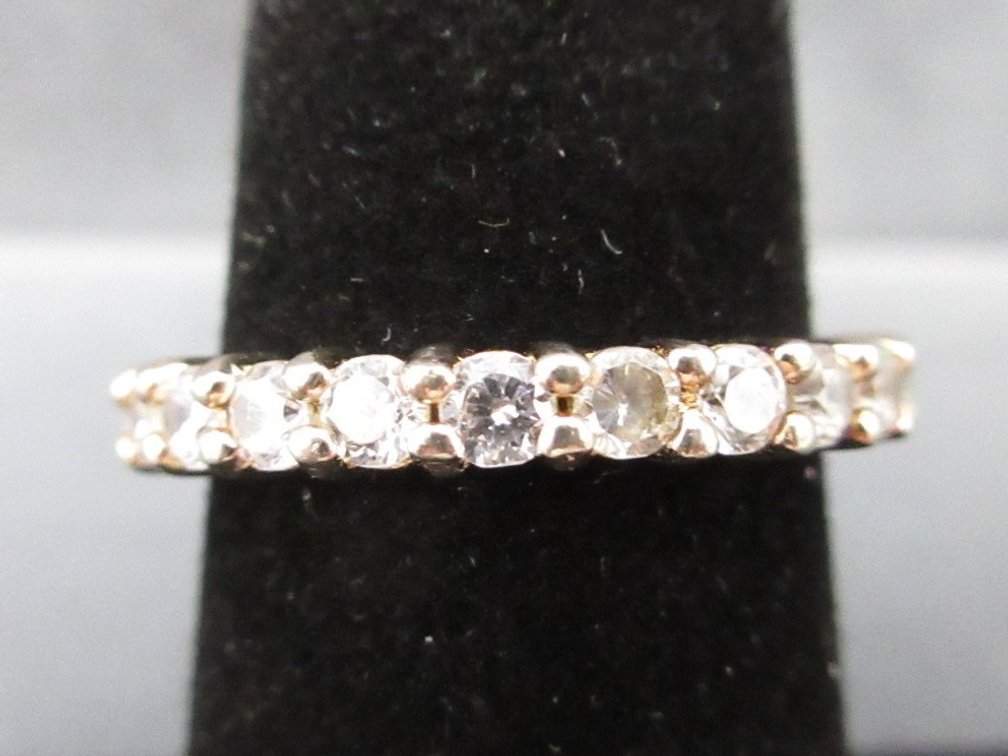 Sterling silver cz infinity ring
