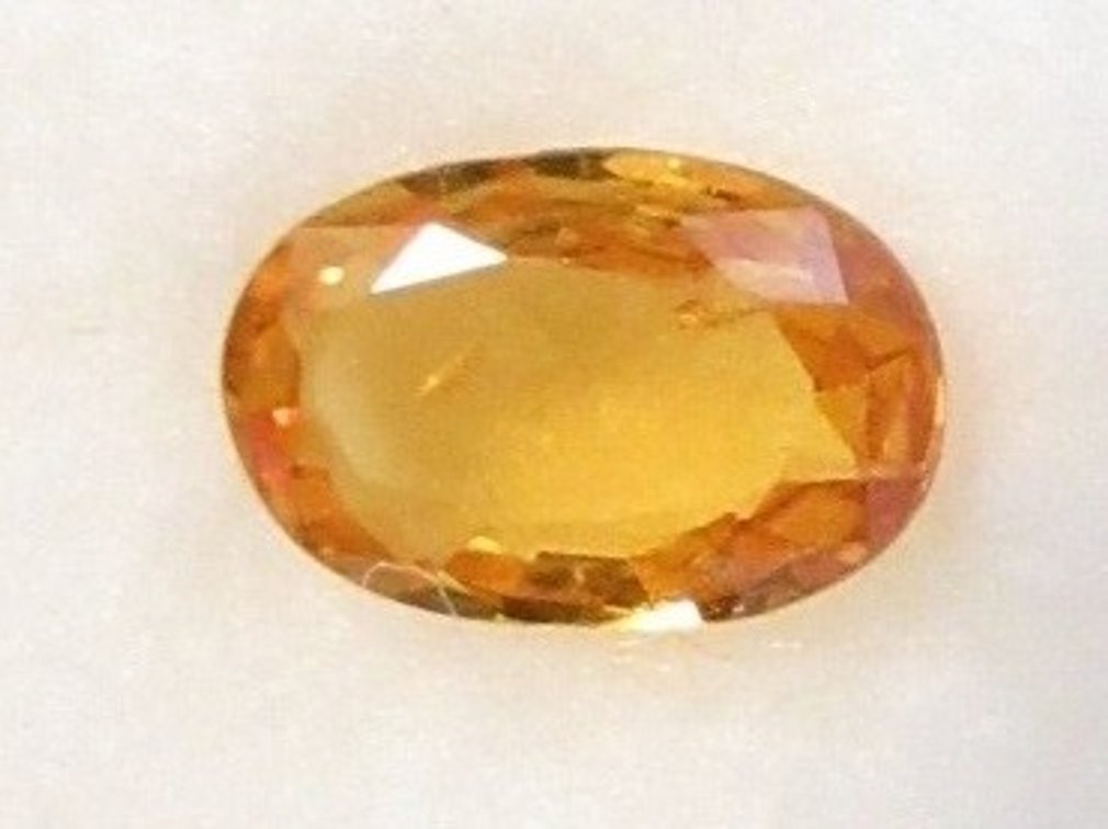Precious oval citrine stone