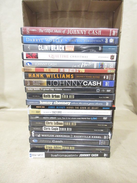 (20) DVD movies/Country music videos