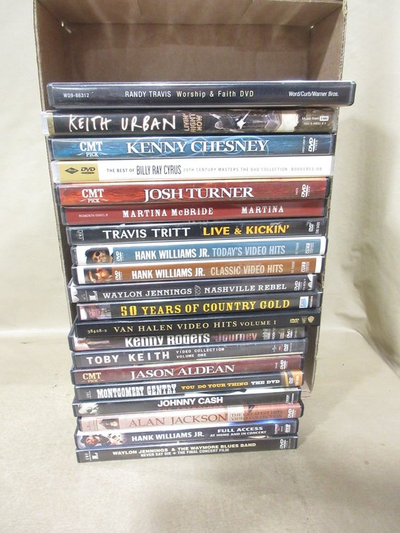 (20) DVD movies/Country music videos