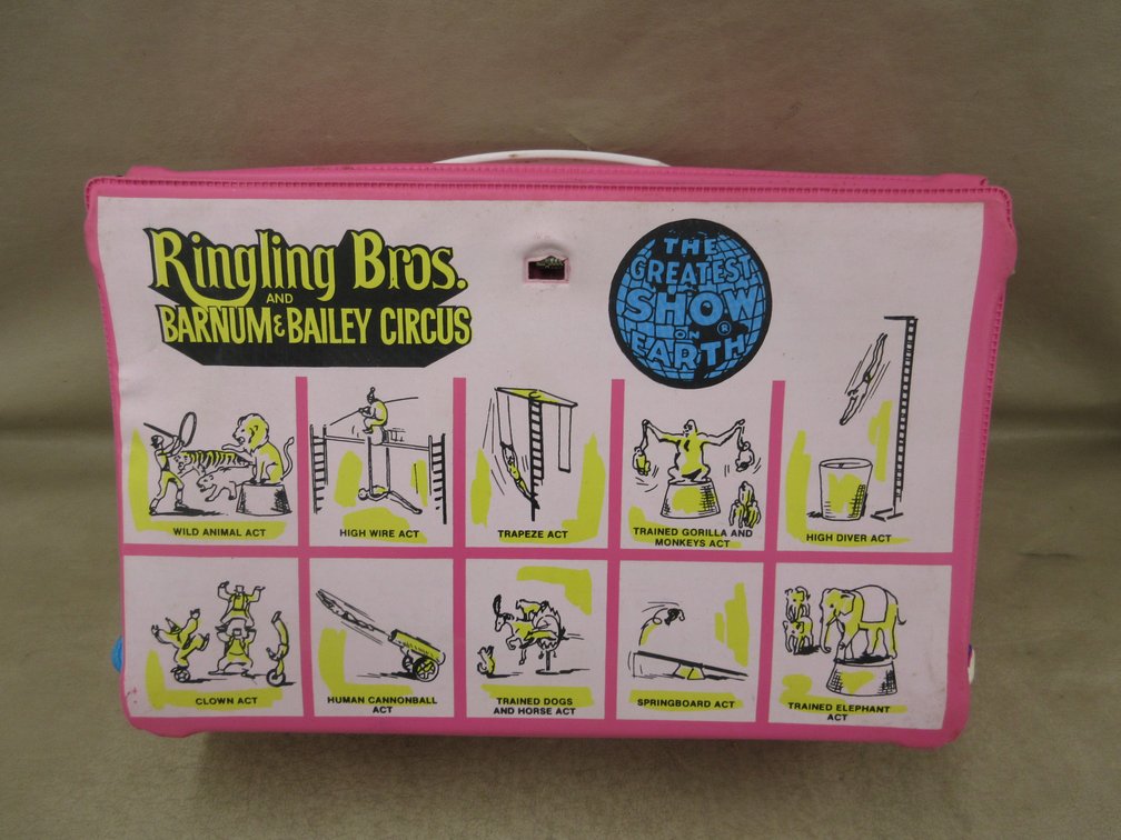 Ringling Bros. and Bar num and Baley Circus in plastic travel case