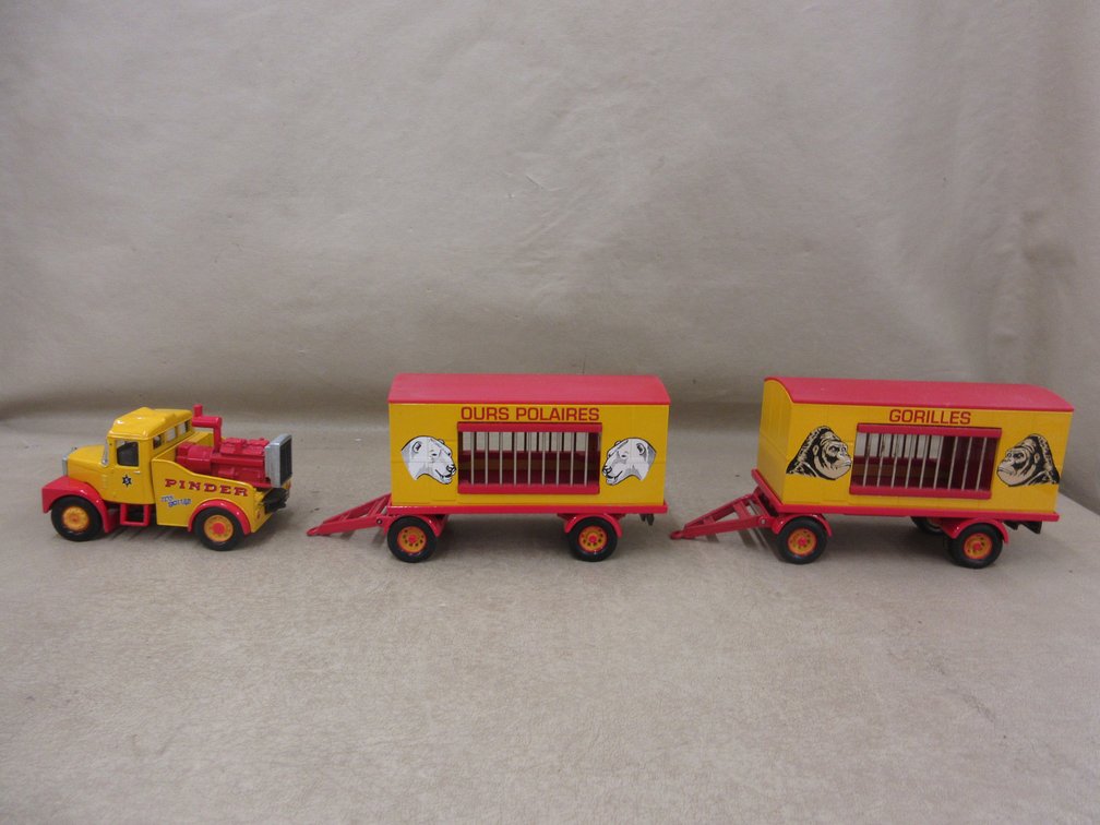 (3) Corgi Circus semi haulers