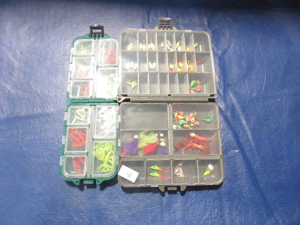 (2) Small tackle boxes with jigs