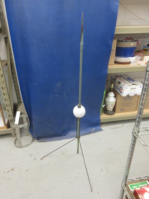 Vintage lightning rod with glass ball