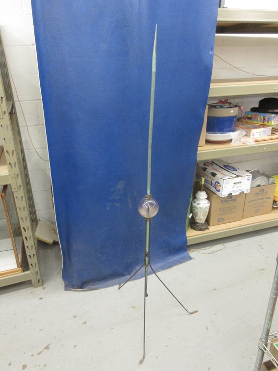 Vintage lightning rod with glass ball