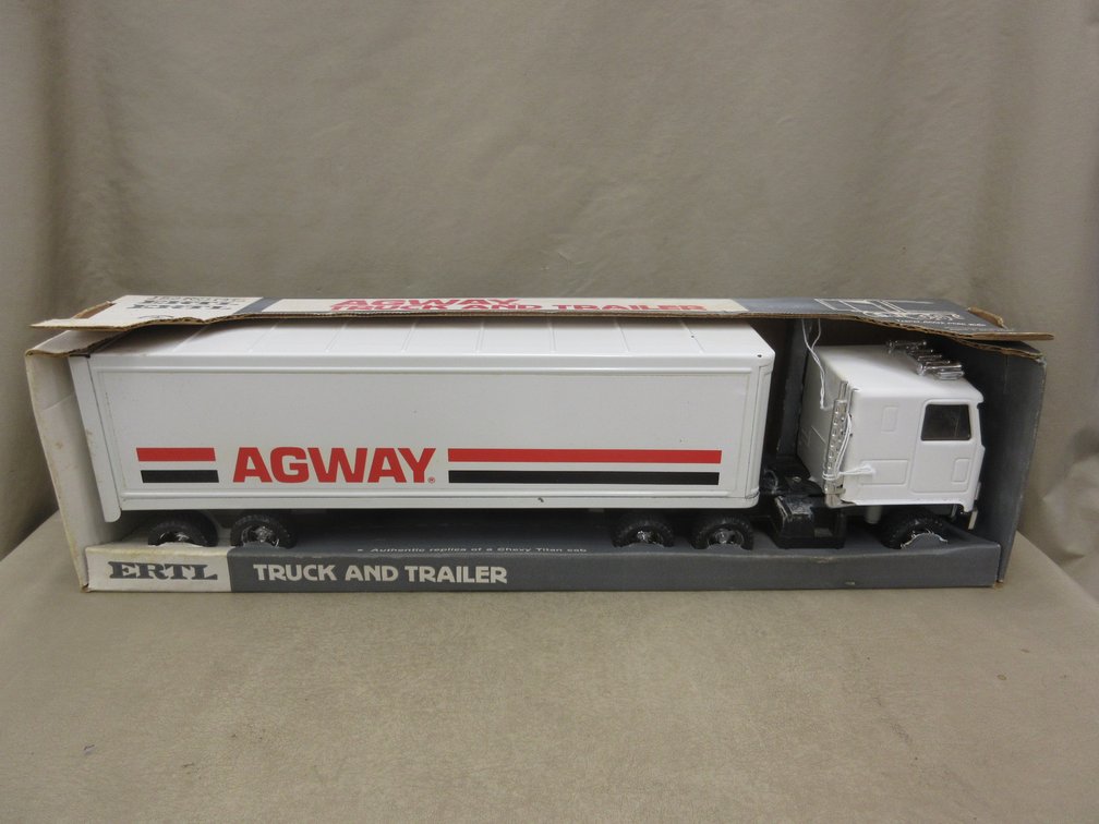 Ertl pressed metal Agway truck and trailer