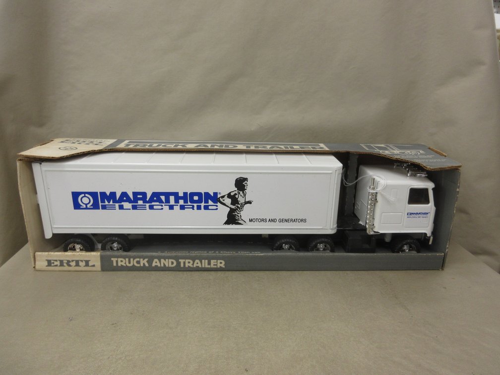 Ertl pressed metal Marathon Electric truck and trailer