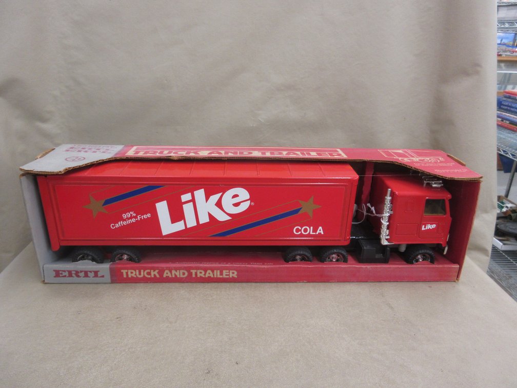 Ertl pressed metal Like Cola truck and trailer