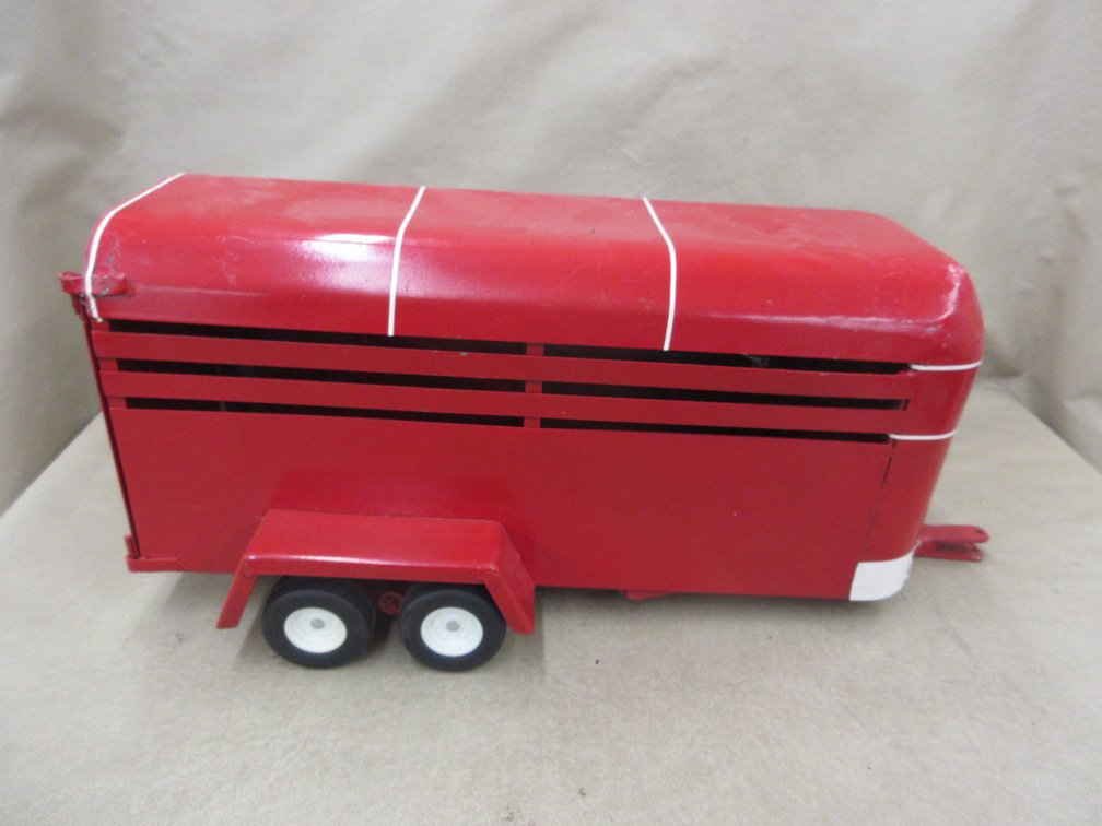 Pressed steel toy cattle trailer