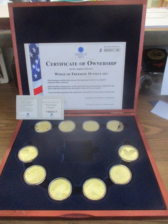 American Mint 10-piece "Wings of Freedom" coin set