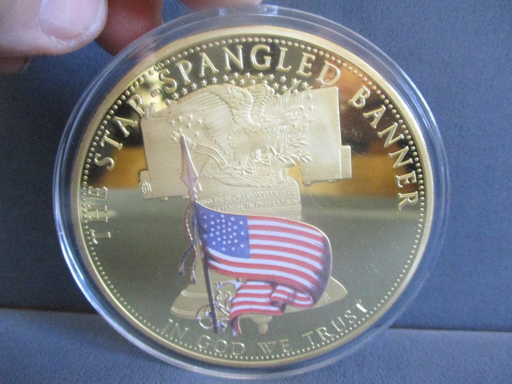American Mint Colossal Coin 2.75"W gold-plated Collectible