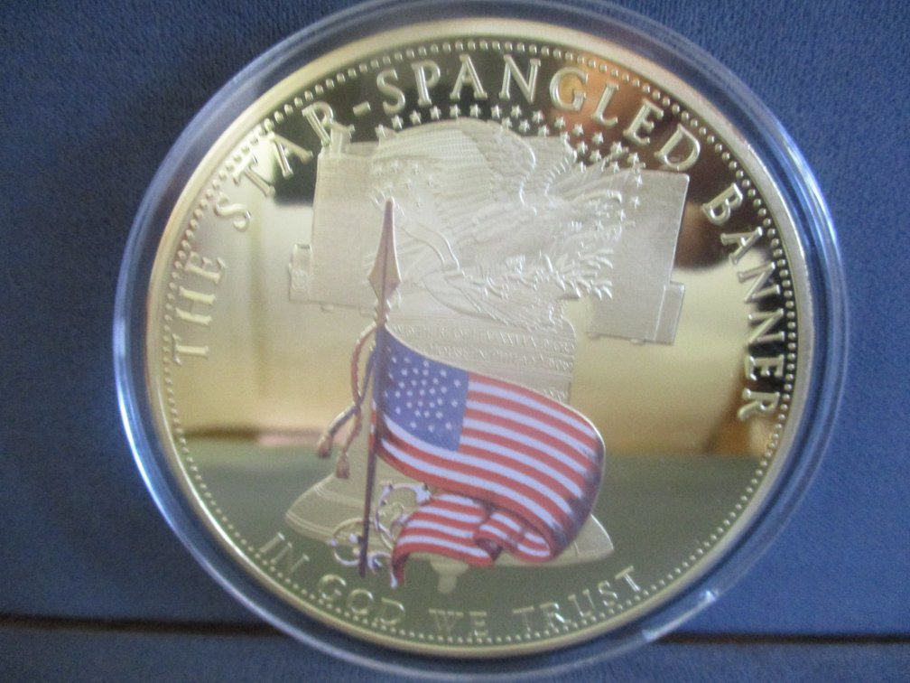 American Mint Colossal Coin 2.75"W gold-plated Collectible