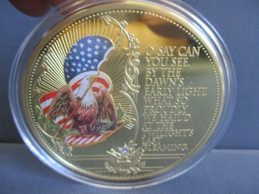 American Mint Colossal Coin 2.75"W gold-plated Collectible