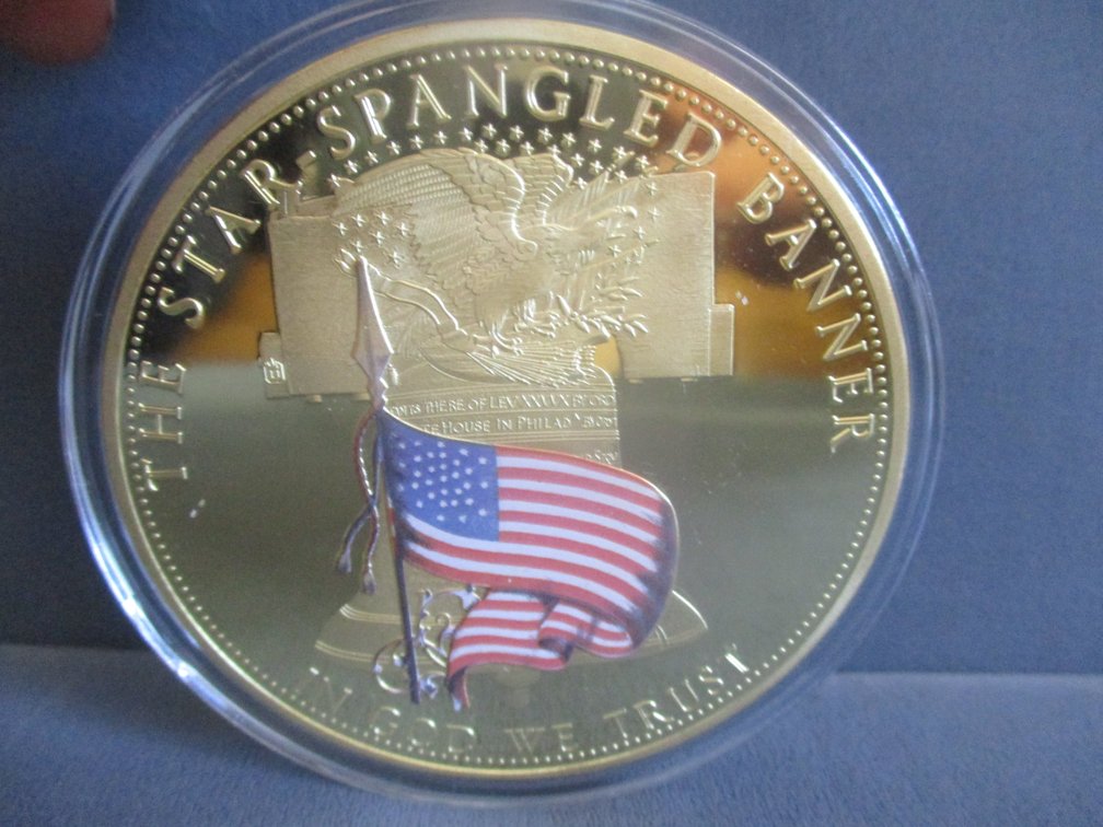 American Mint Colossal Coin 2.75"W gold-plated Collectible