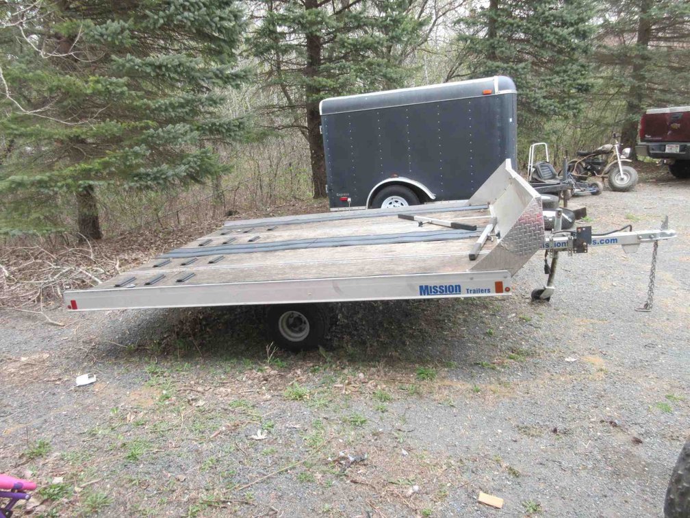 Mission Trailers 2-place aluminum snowmobile trailer (no title)