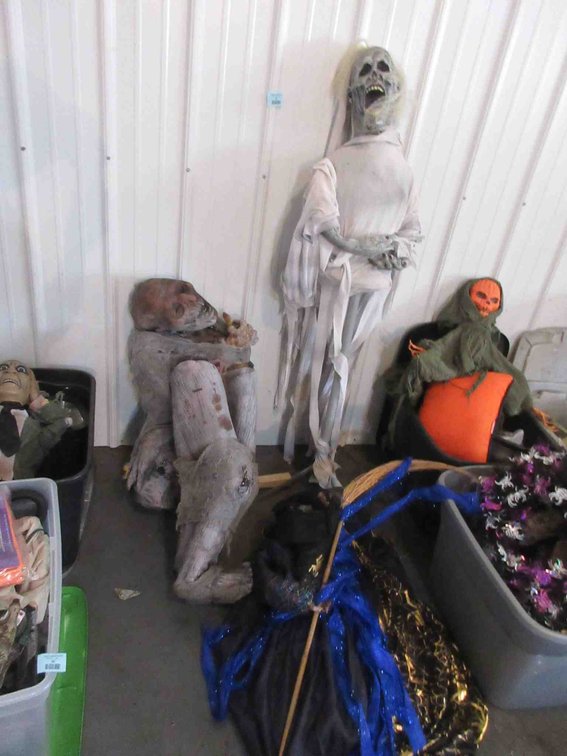 Group of Halloween decorations