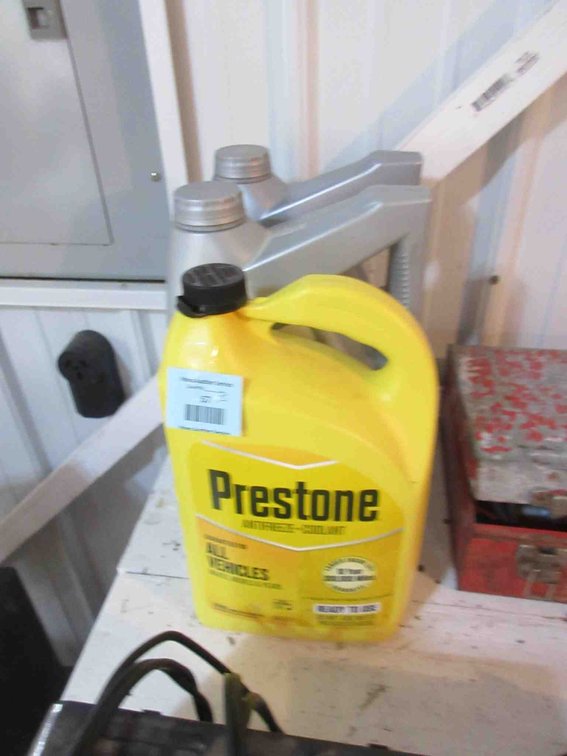 (3) Jugs of auto fluids