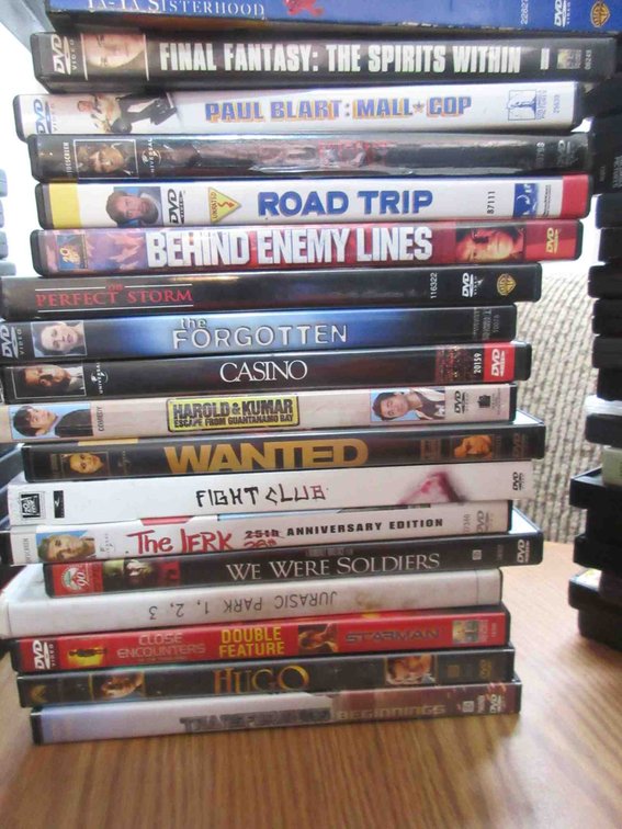 Stack of DVDs