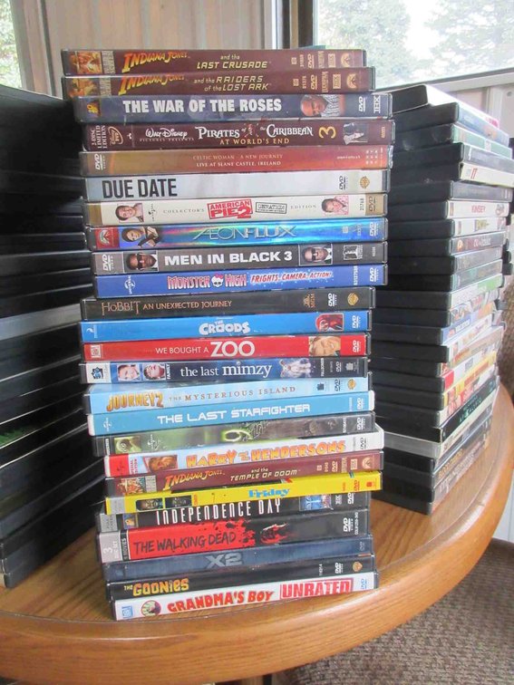 Stack of DVDs