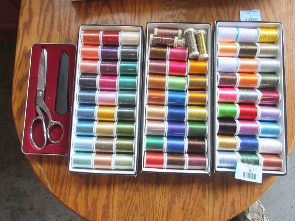 Group of embroidery thread