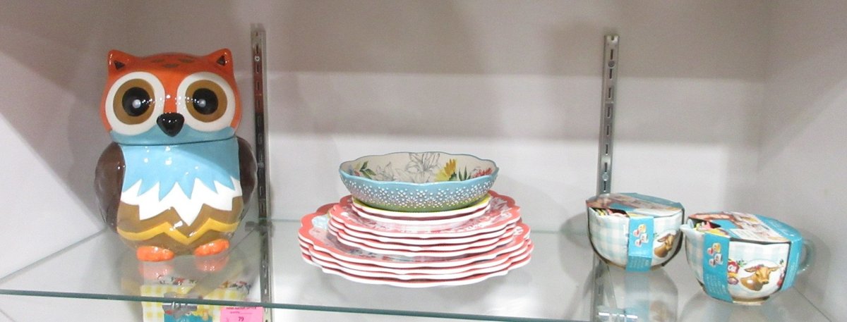 Shelf of kitchen items