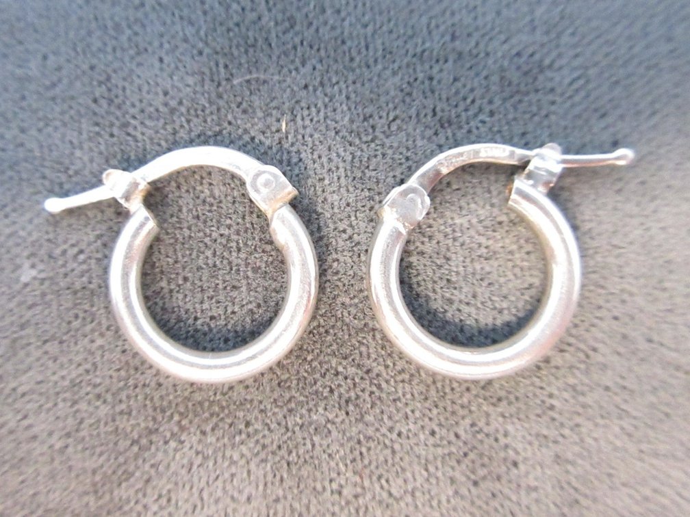 Sterling silver hoop earrings