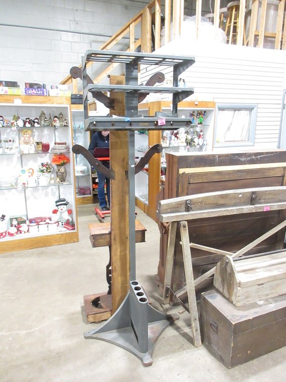 Vintage steel Office Valet coat rack