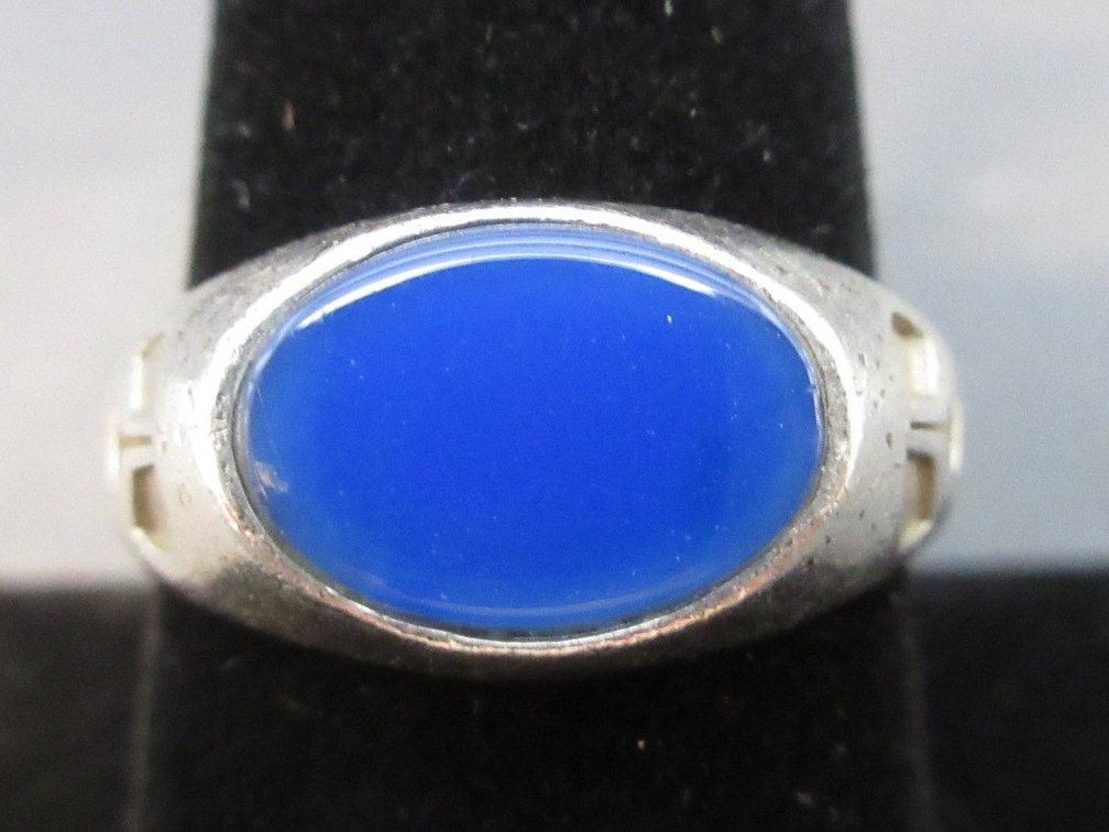 Marked "Tiffany & Co." Sterling .925 ring with blue enamel