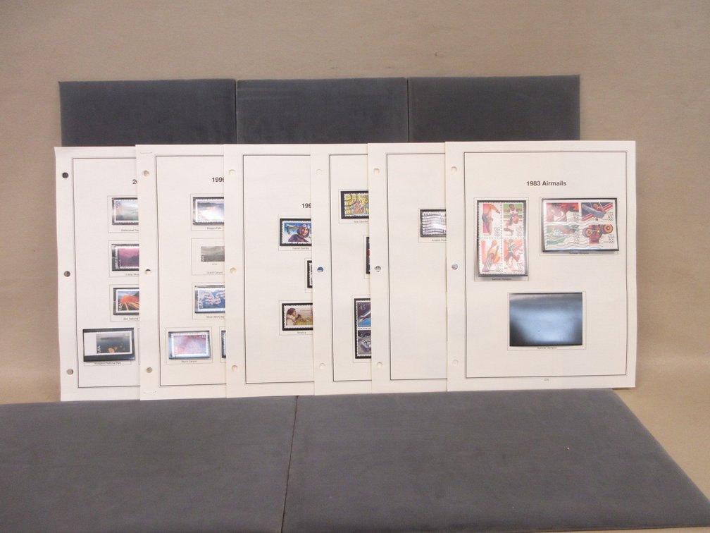 (6) Album pages of 1983-2012 Airmail stamps