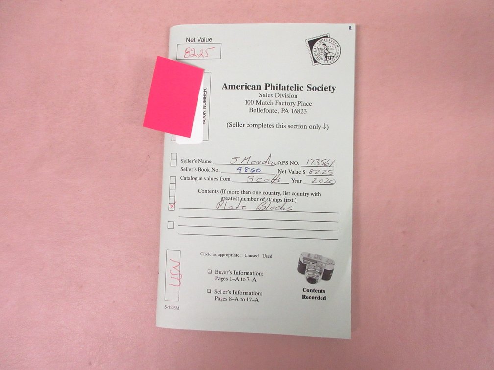 American Philatelic Society Circuit Sales book