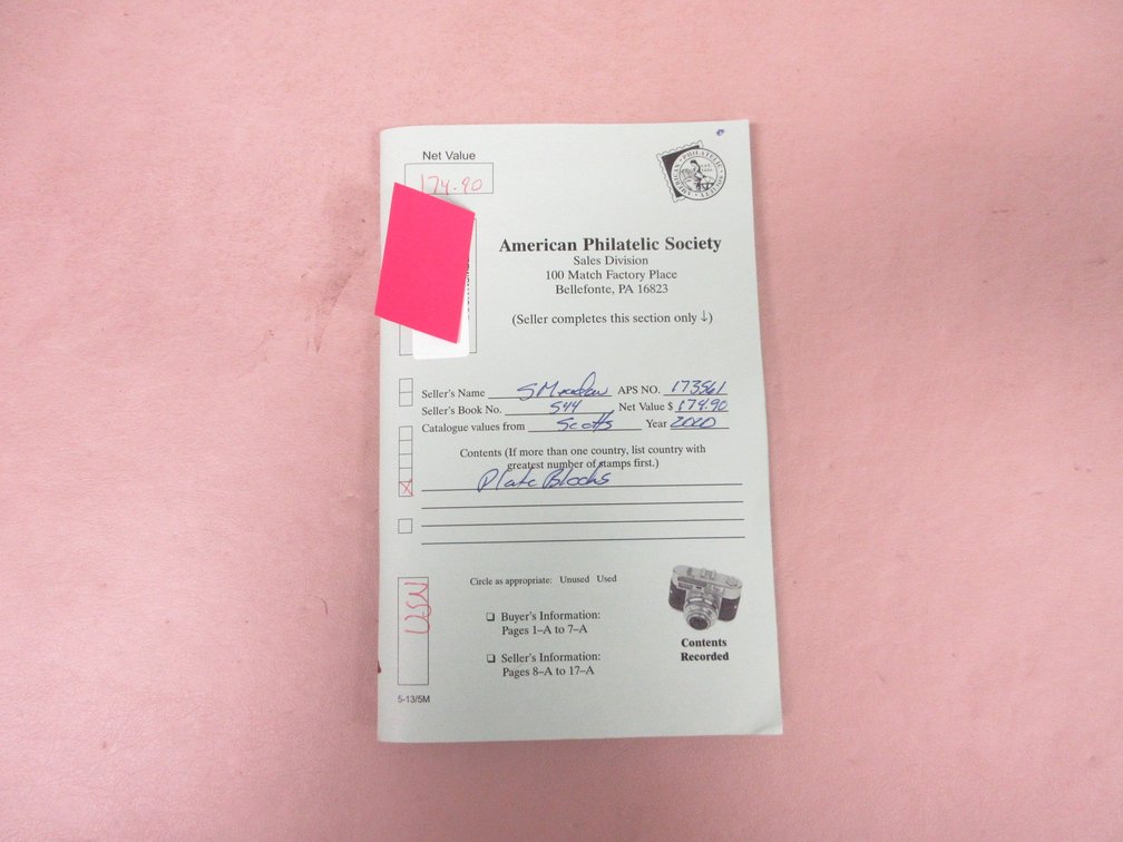 American Philatelic Society Circuit Sales book