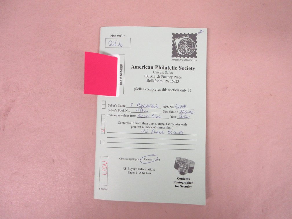 American Philatelic Society Circuit Sales book