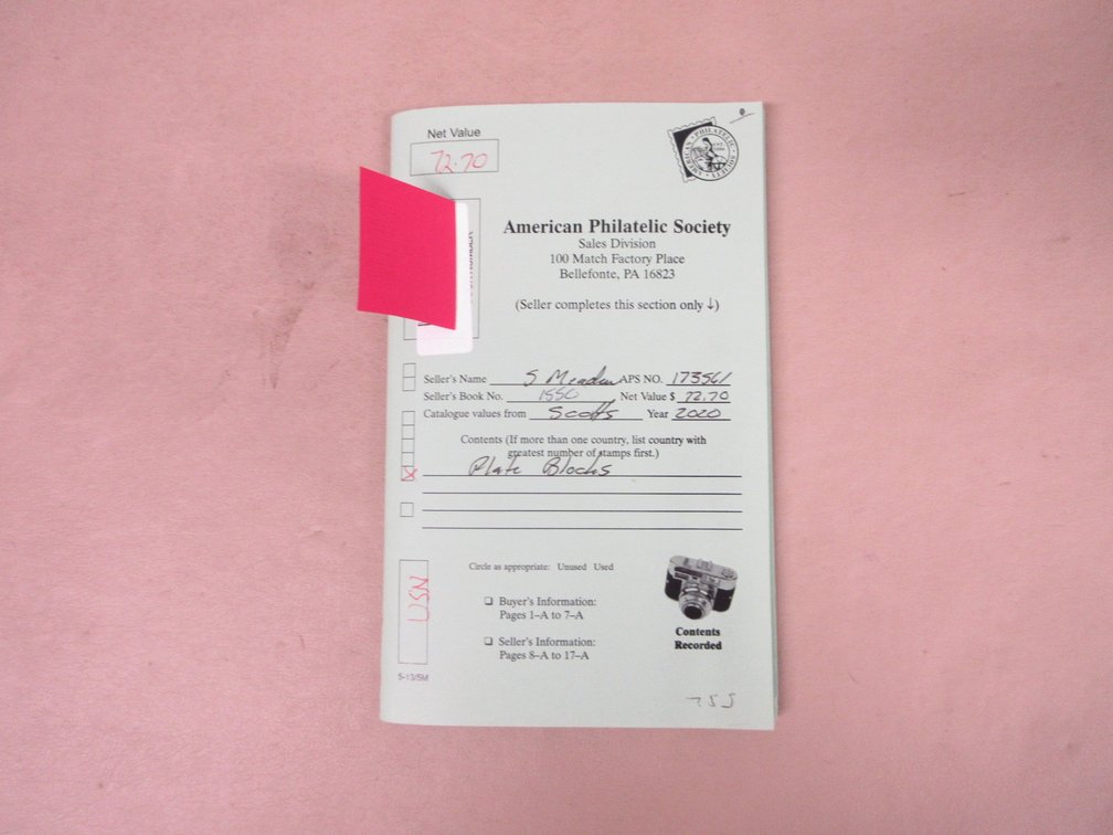 American Philatelic Society Circuit Sales book