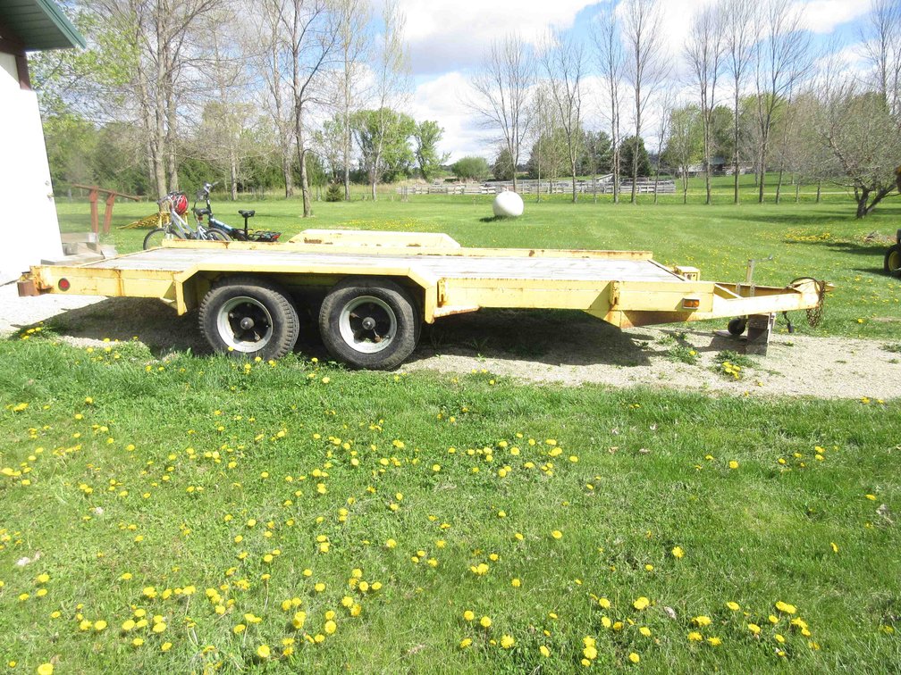 Homemade tandem axle machinery trailer (no title)