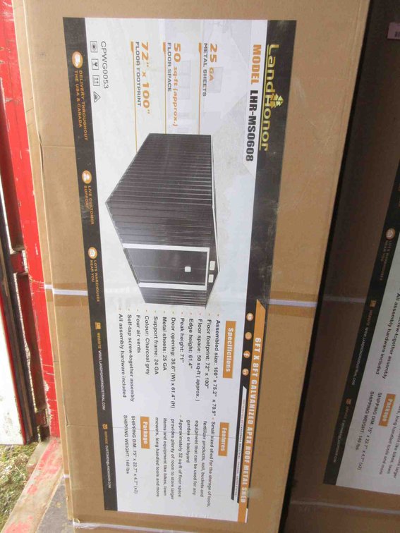 Land Honor 6' x 8' Galvanized Apex Roof Metal shed