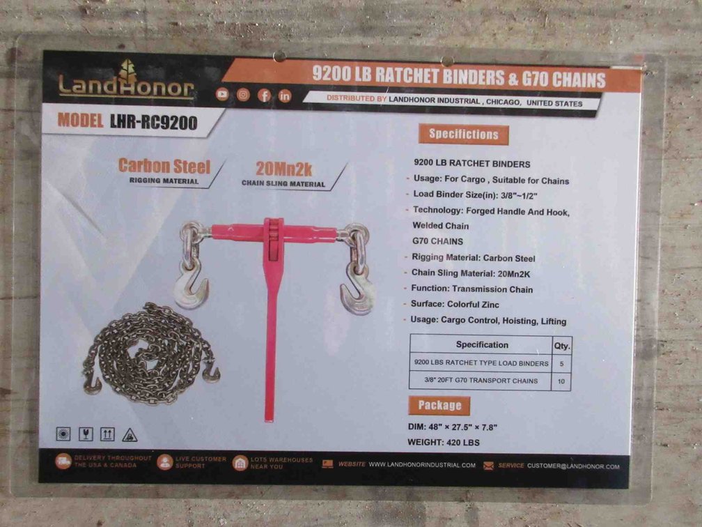(2) Chains (1) Binder
