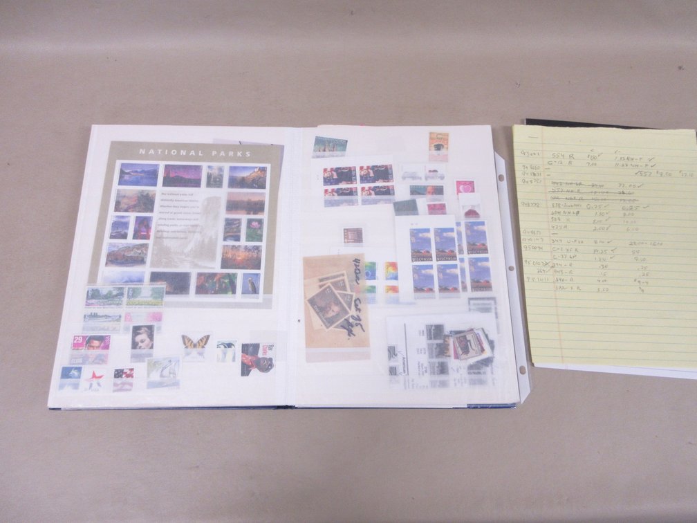 Album of collected U.S. postage stamps