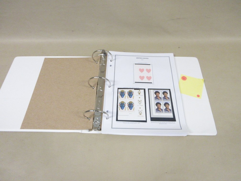 3-Ring binder of United States Postage stamps