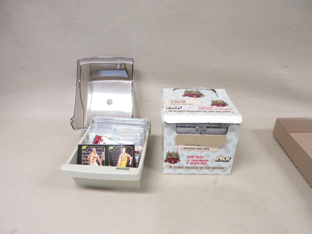 Flat of Sport card cases or holders