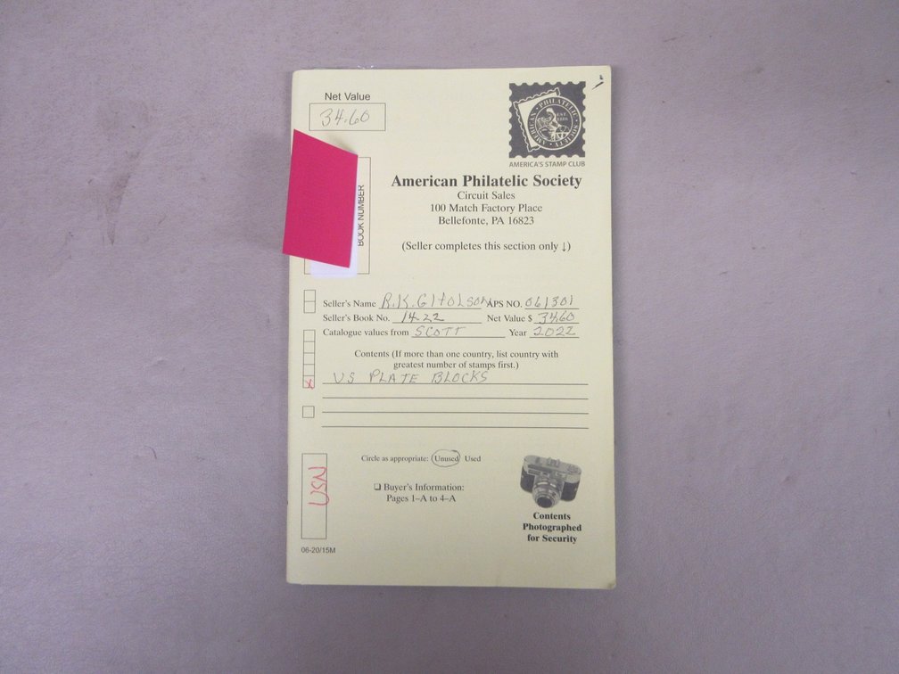 American Philatelic Society Circuit Sales book